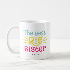 Den bästa stora sisterkuterihandens färgade hand. kaffemugg
