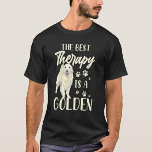 Den bästa terapin är en gyllene doodle hund hundäg t shirt