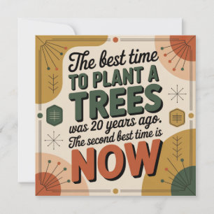 Den bästa tiden att plantera ett träd var för 20 å kort
