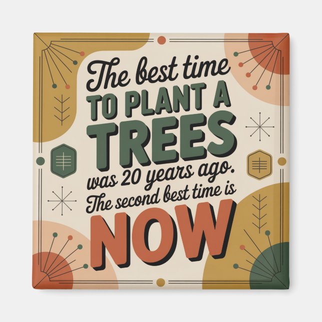 Den bästa tiden att plantera ett träd var för 20 å magnet (Framsidan)
