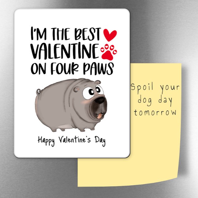 Den bästa Valentine på fyra tass-kylskåp Magnet (Skapare uppladdad)