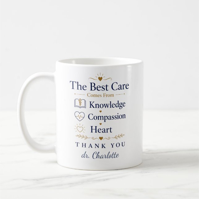 Den bästa vården kommer från medkänsla kaffemugg (Vänster)