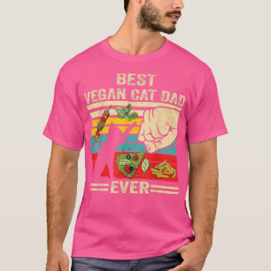 Den bästa vegankatten pappa någonsin, kattälskare t shirt