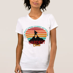 DEN BÄSTA VYN KOMMER EFTER HJÄRTAT KLIMHIKING T SHIRT