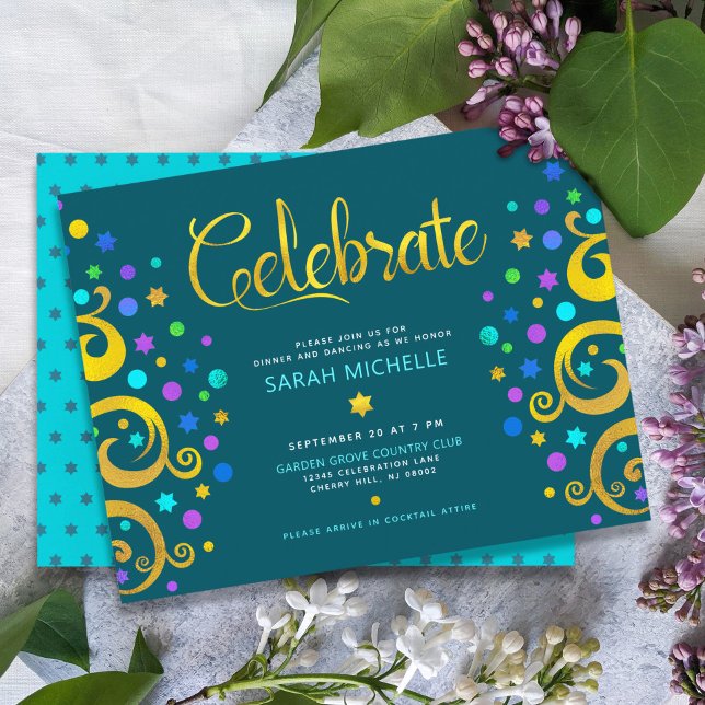 Den Bat mitzvah guldfärgen Livets träd Modern Tilläggskort (Skapare uppladdad)