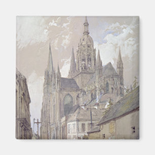 Den Bayeux domkyrkan, beskådar från southeasten Magnet