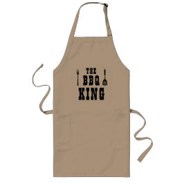Den BBQ-kungen eller drottningen skräddarsy Långt Förkläde