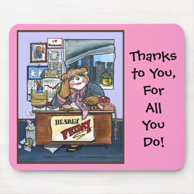 Den Bearly fredagmusen vadderar Musmatta (Framsidan)