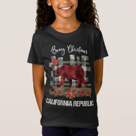 Den Beary julKalifornien republiken lurar flickan T Shirt