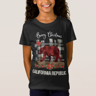 Den Beary julKalifornien republiken lurar flickan T Shirt