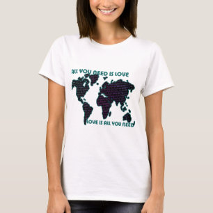 Den Beatles all världen som du behöver, är kärlek T Shirt