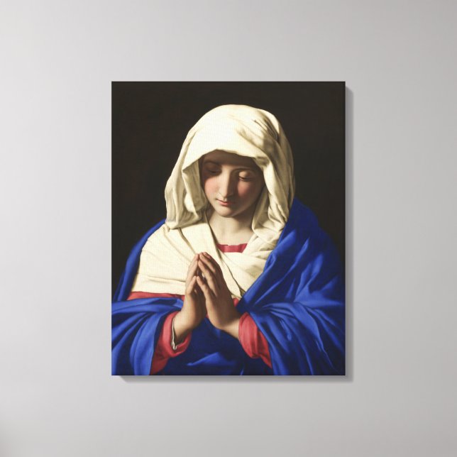 Den bedjande jungfru Maria Canvastryck (Framsida)