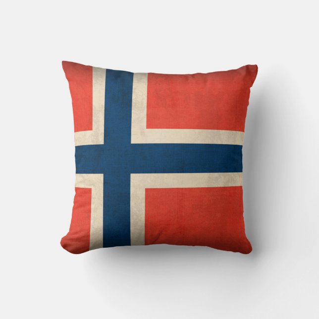 Den bedrövade norgeflagga kudder kudde (Framsida)