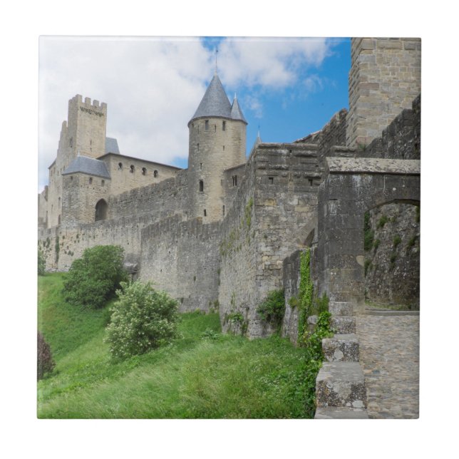 Den befästa staden Carcassonne Kakelplatta (Framsidan)