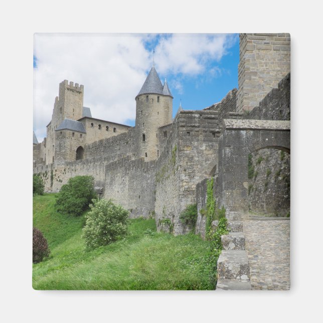 Den befästa staden Carcassonne Magnet (Framsidan)