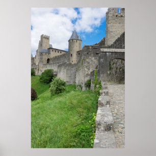 Den befästa staden Carcassonne Poster