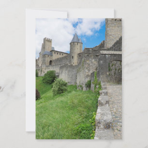 Den befästa staden Carcassonne Tack Kort