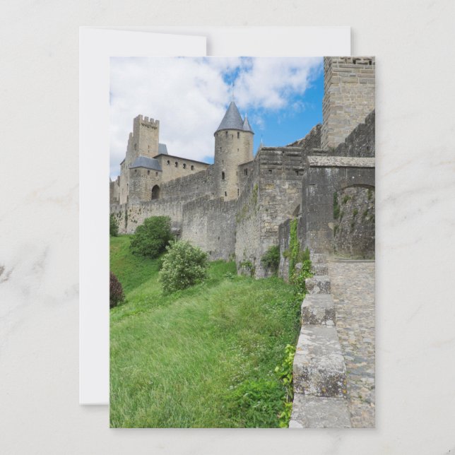 Den befästa staden Carcassonne Tack Kort (Framsida)