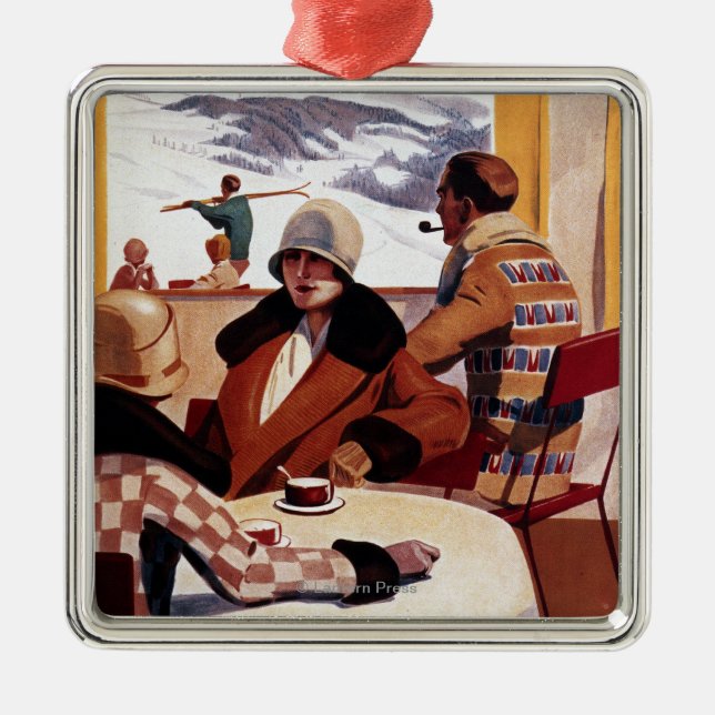 Den befordrings- affischen för sluttande klubb julgransprydnad metall (Framsidan)