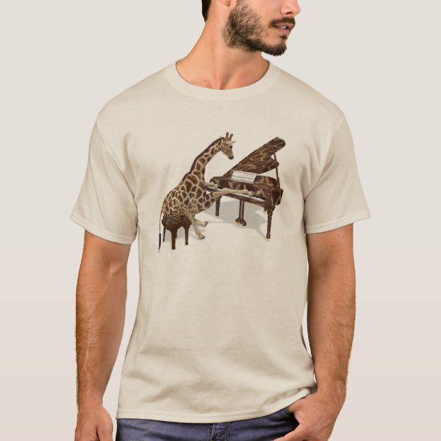 Den begåvade giraffet leker flygeln t shirt (Framsida)