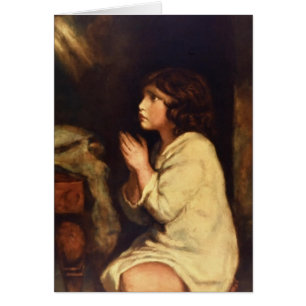 Den begynna Samuel på bönen av Joshua Reynolds Hälsningskort