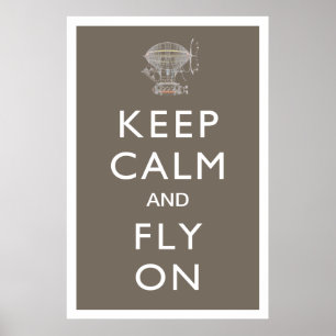 Den behållalugn och flugan på den Steampunk Poster