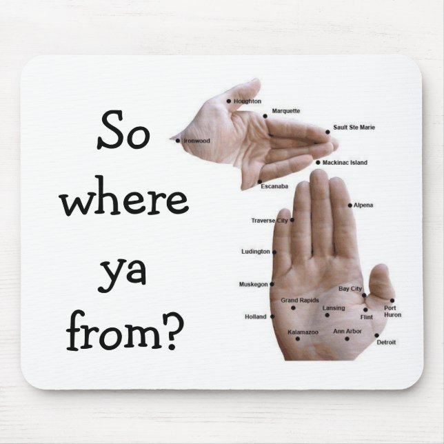 Den behändiga Michigan "reser" Mousepad! Musmatta (Framsidan)