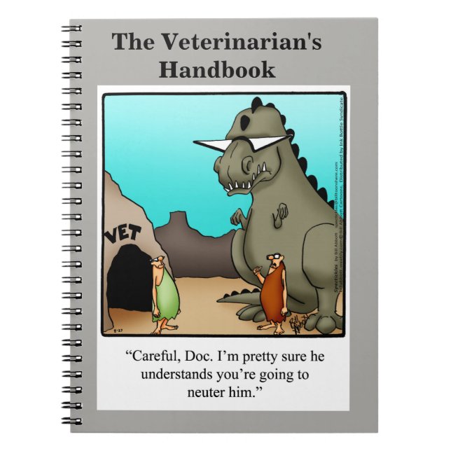 Den bekväma veterinärens anteckningsbok Humor (Framsidan)
