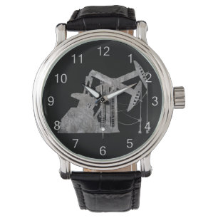 Den bekymrade metallOilfielddesignen med numrerar Armbandsur