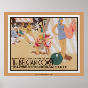 Den belgiska kustenaffischen poster