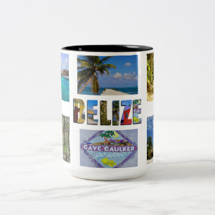 Den Belize semestern skapar din egna Collage för Två-Tonad Mugg