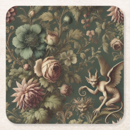 Den belysta Watcher - Gothic Victorian Underlägg Papper Kvadrat