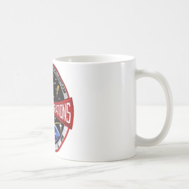 Den bemannade rymdskeppmittens beskickning kaffemugg (Höger)