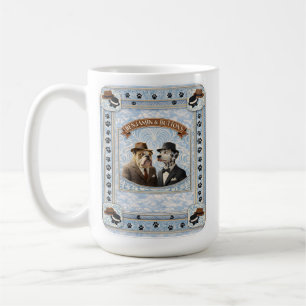 Den Benjamin och knappar stilig hund vintage keram Kaffemugg