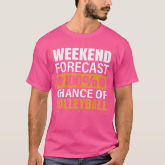 Den berömda framtidsutsikten med Volleyball Älskar T Shirt