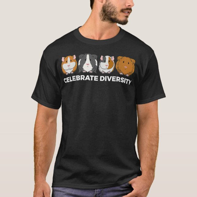 Den berömda mångfalden Cute Guinea-Gris-gåva för T Shirt (Framsida)