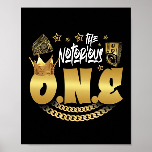 Den berömda Old school-Hip hop Funny 1:a Bir Poster (Framsidan)