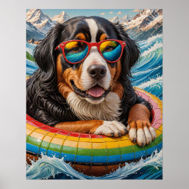 Den berömvärda Bernese Mountain Hund njuter av att Poster