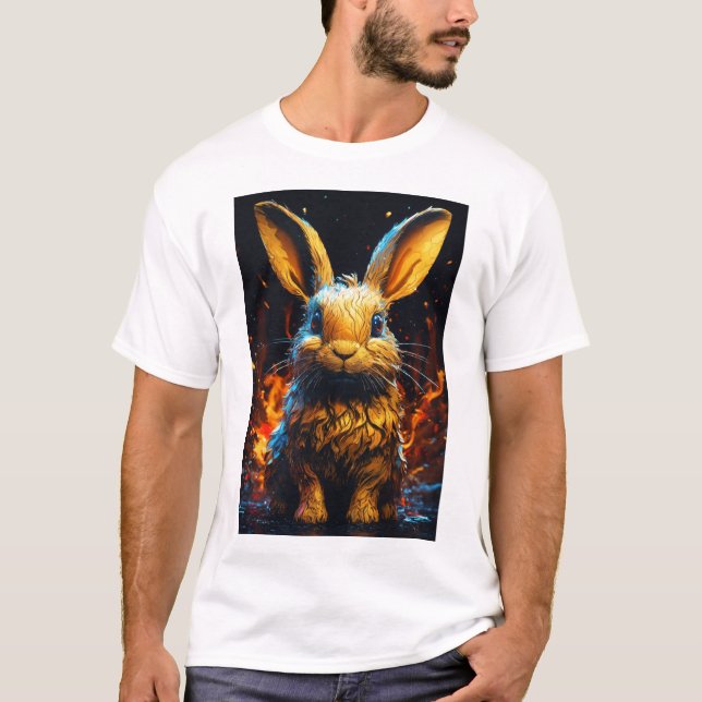 Den berömvärda kaninutskriften. t shirt (Framsida)