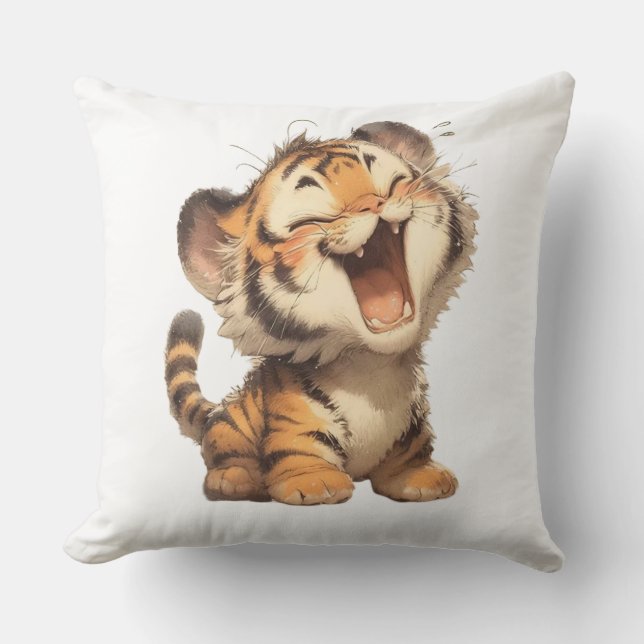 Den berömvärda tigern Unge Pillow - ett Mysigt och Kudde (Framsida)