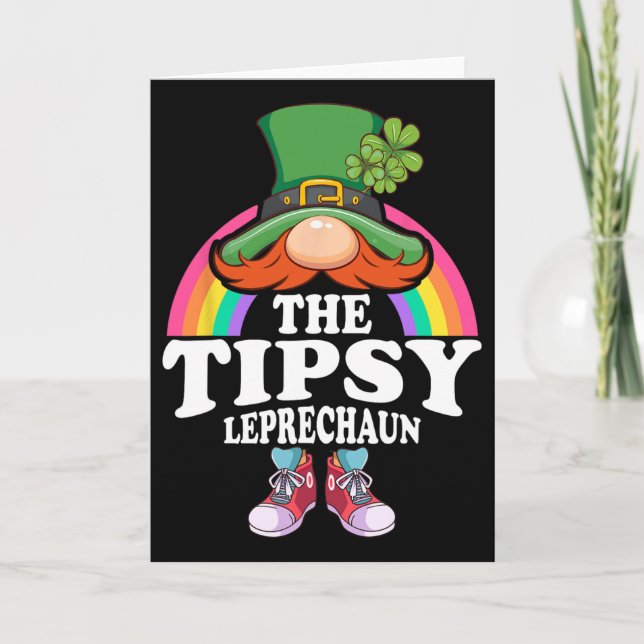 Den berusade läppriaken St Patricks Day kostym  Kort (Framsida)