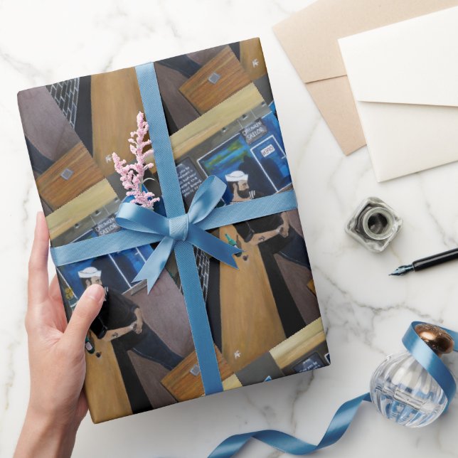 Den berusade sjömannen Målning av Alfred Fox Presentpapper (Gifting)