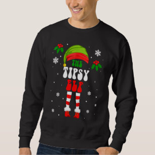 Den Berusade Tomte Jul Familj Matchande Xmas Grupp Lång Ärmad Tröja