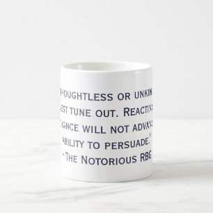 Den beryktade RBG-citationsteckenmuggen Kaffemugg