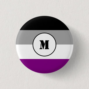 Den beställnings- asexualityflagga knäppas knapp