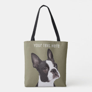 Den beställnings- Boston Terriertotot hänger lö Tygkasse