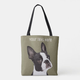 Den beställnings- Boston Terriertotot hänger lös Tygkasse