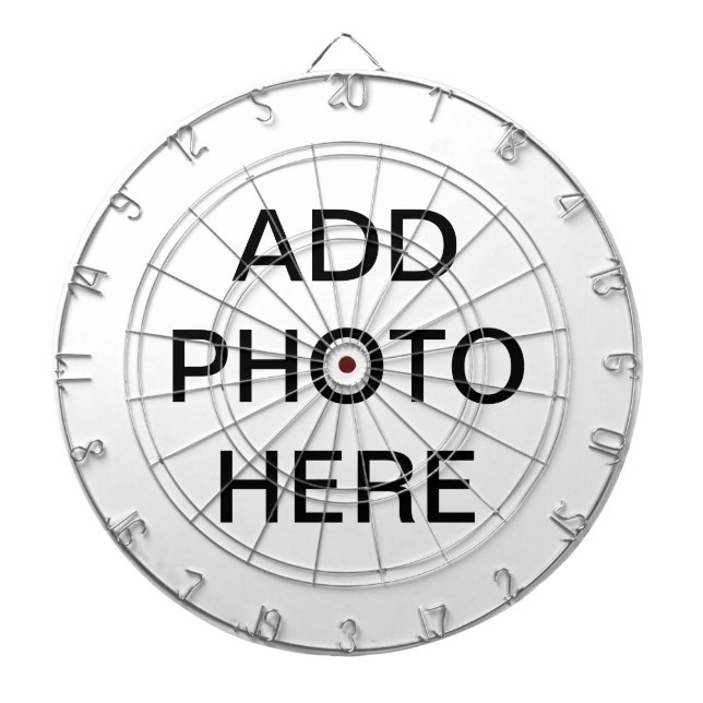 Den beställnings- dartboarden - TILLFOGA ett FOTO Piltavla (Framsidan)