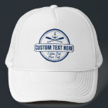 Den beställnings- det nautiska sjön, strandhuset & truckerkeps<br><div class="desc">Huvud till vatten i stil som ha på sig detta beställnings- sjöhus/strandhuset/roddhatten. En design för vintagelogotypstil presenterar ett nautiskt ankrar, och criss-korsade 2 paddlar. Personifiera med 3 linjer av beställnings- text - tillfoga ditt sjö-/strandnamn, efternamn, det kabin-/strandhuset, fartygnamn, townen, stad, datera, etc. - som är spelar ingen roll dig, skulle...</div>