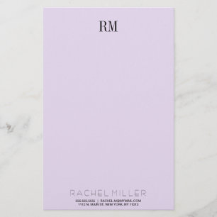 Den beställnings- enkla monogramen märka med sin brevpapper